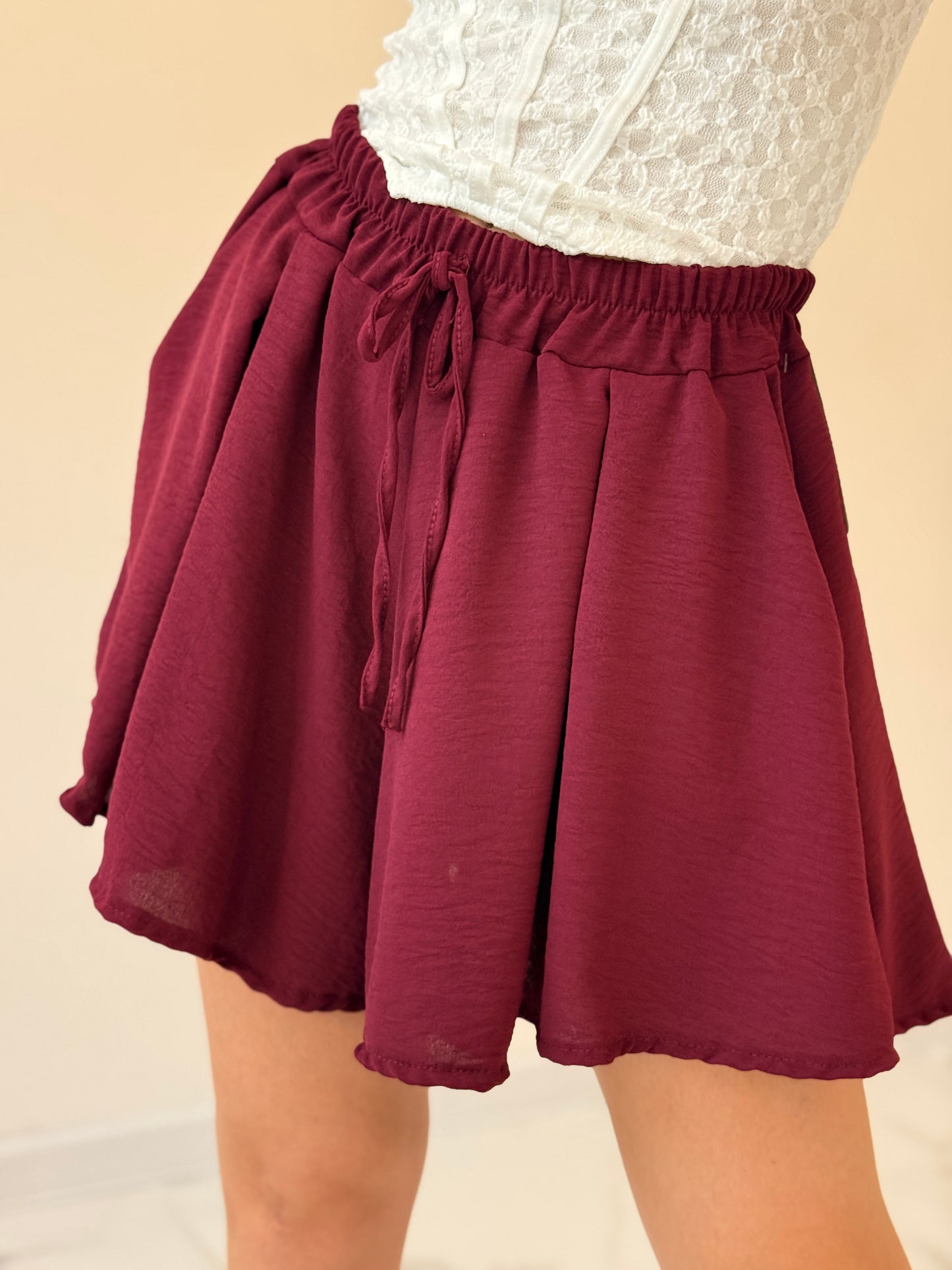 SHORTS ADRIANA BORDEAUX