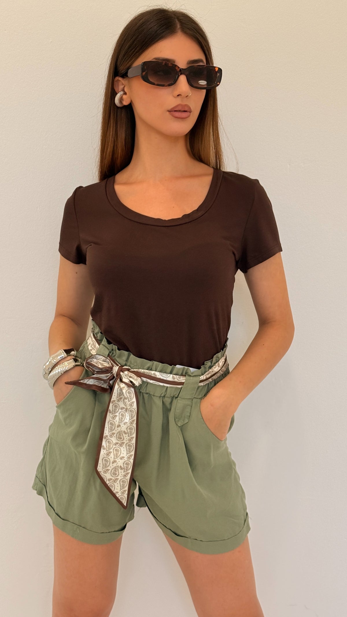 T-SHIRT BASIC MARRONE
