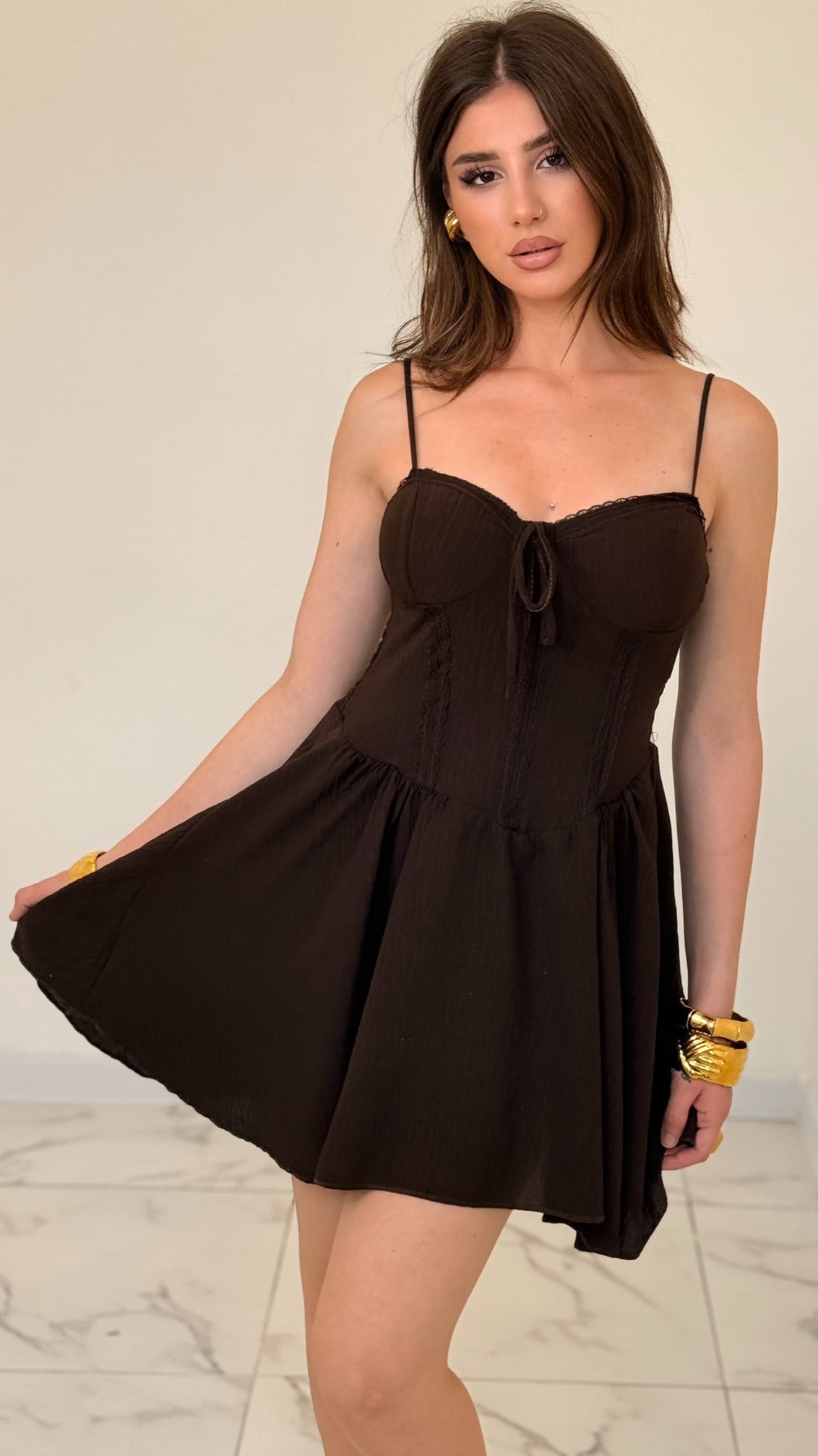 VESTITO FABY MARRONE