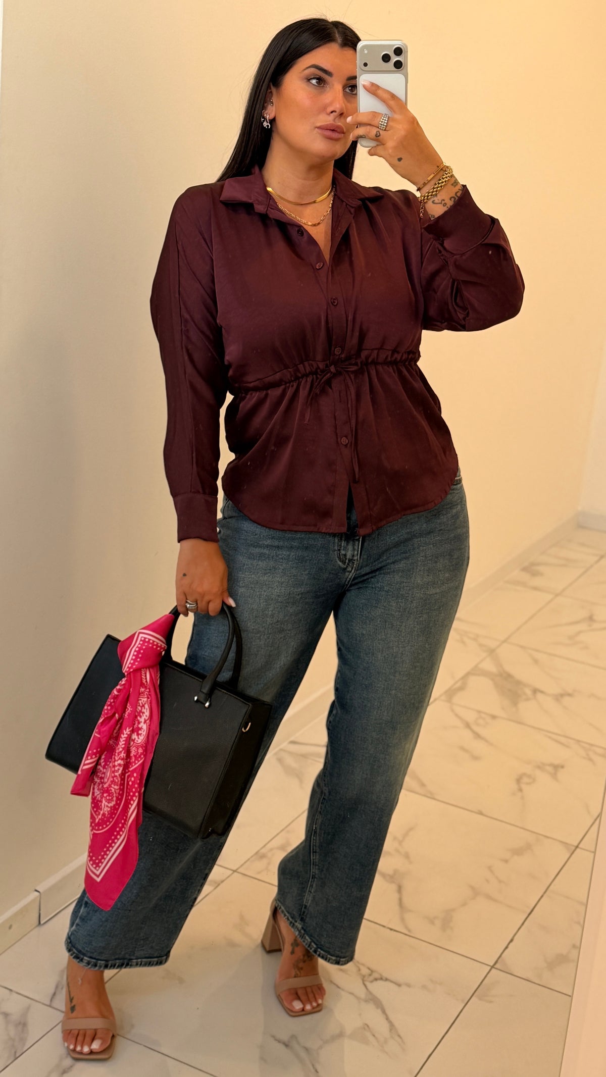 CAMICIA JESSIE BORDEAUX