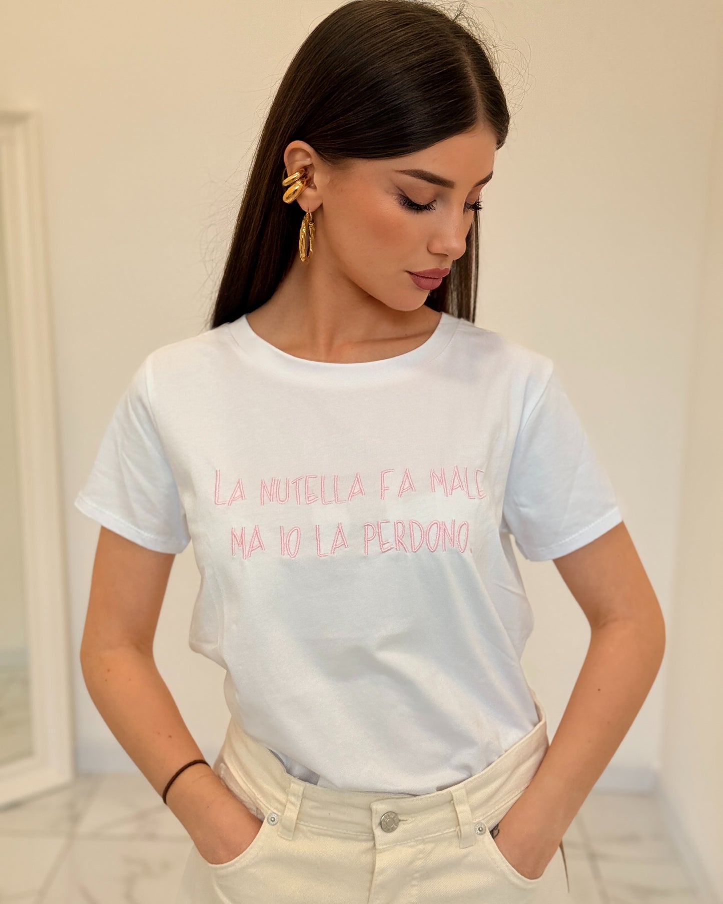 T-SHIRT LA NUTELLA FA MALE MA IO LA PERDONO