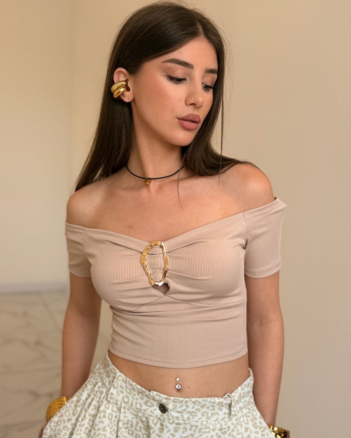 TOP GIULIA BEIGE