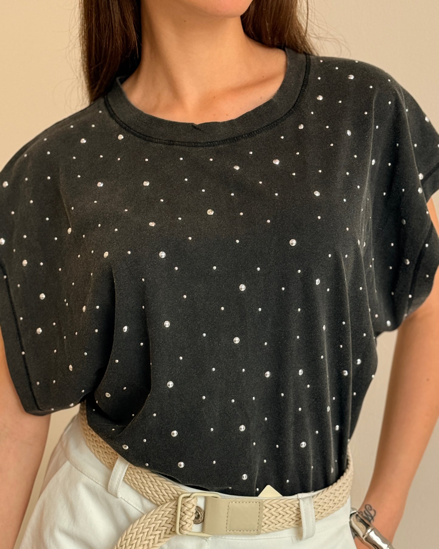 T-SHIRT SWAROVSKI GRIGIA