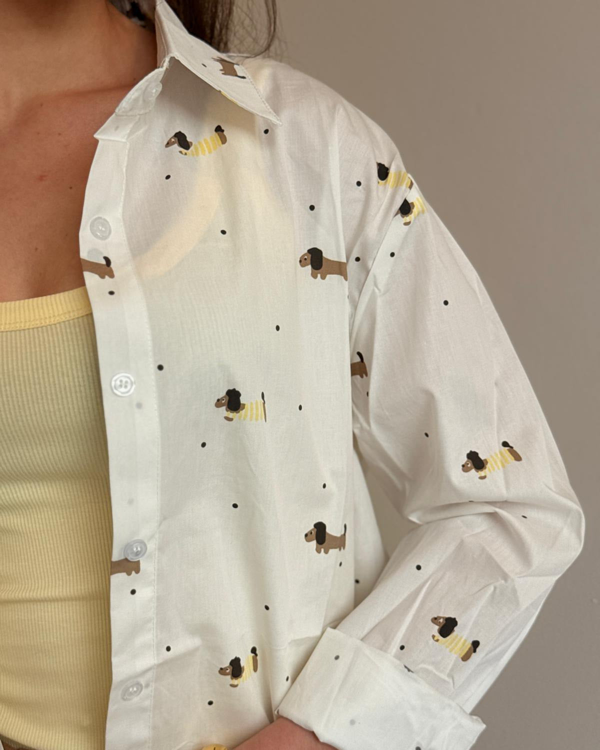 CAMICIA BASSOTTI GIALLA