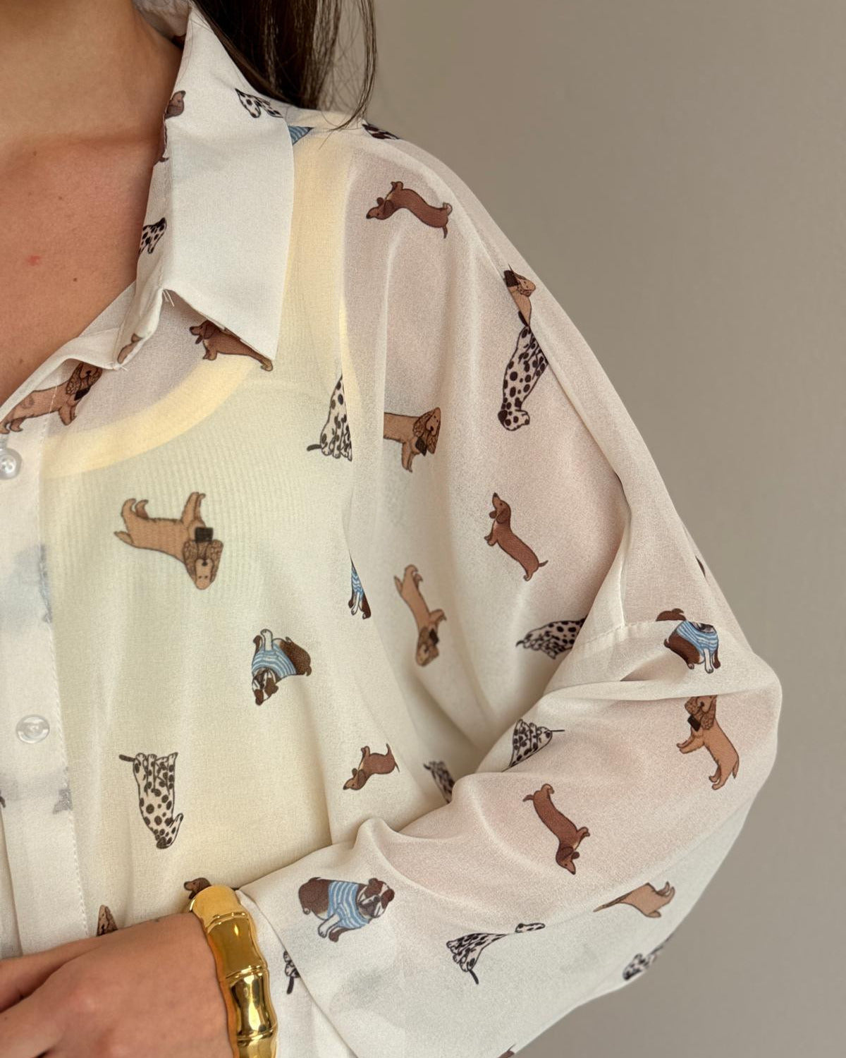 CAMICIA TRASPERNT DOG BIANCA