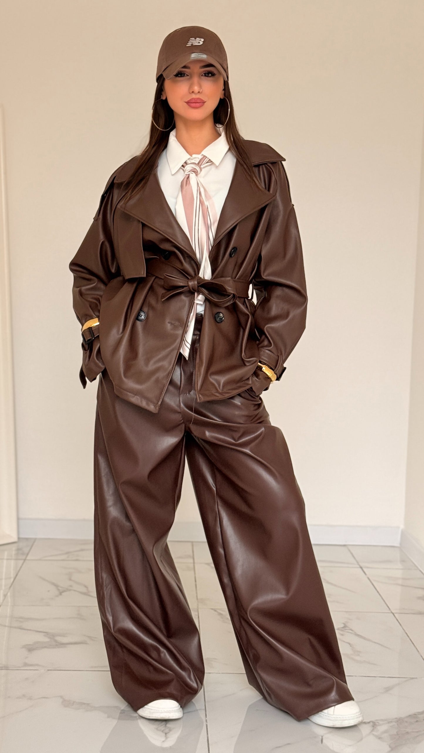 GIACCA PELLE COCO MARRONE