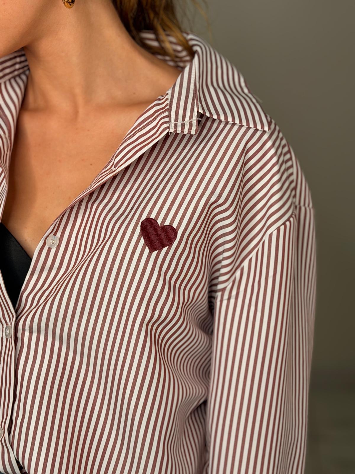 CAMICIA LOVE BORDEAUX