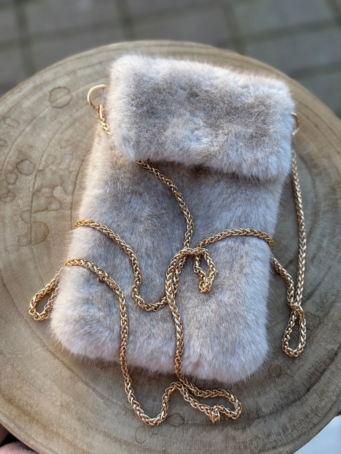 TRACOLLA PELUCHE BEIGE