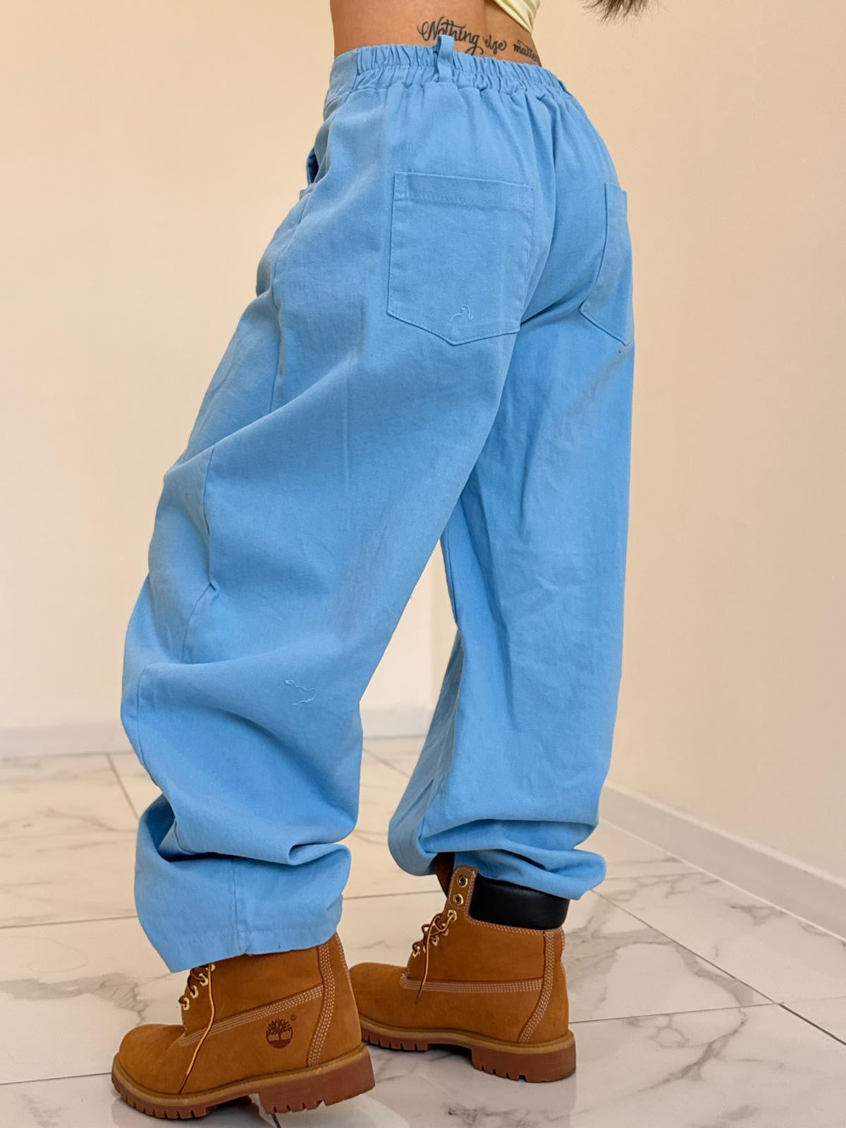 JEANS BAGGY AMIRA AZZURRO
