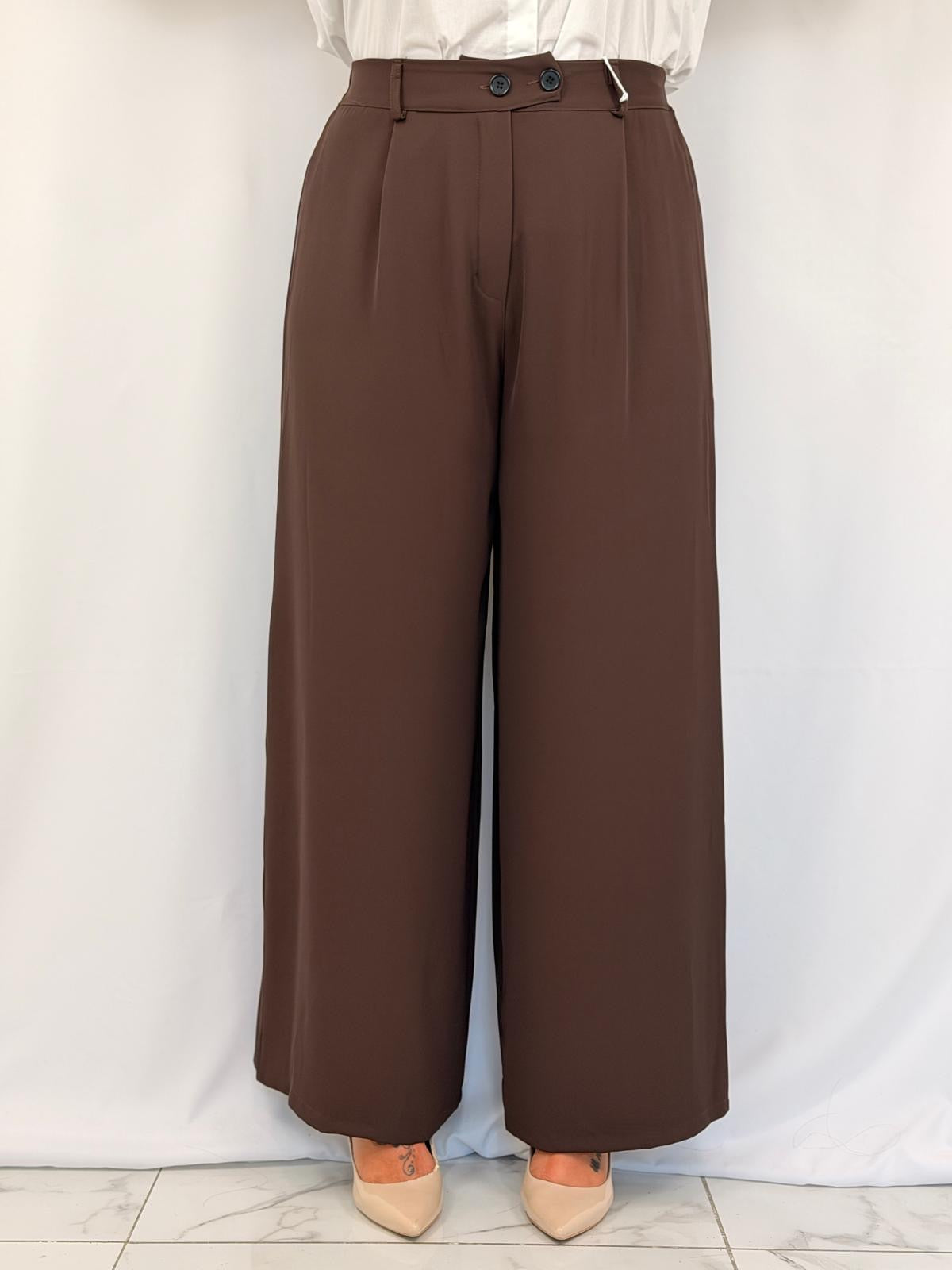 PANTA DANY CURVY MARRONE