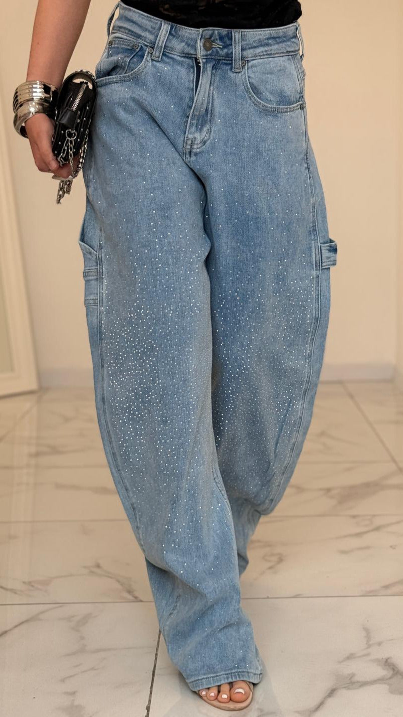 JEANS BAGGY SWAROVSKI