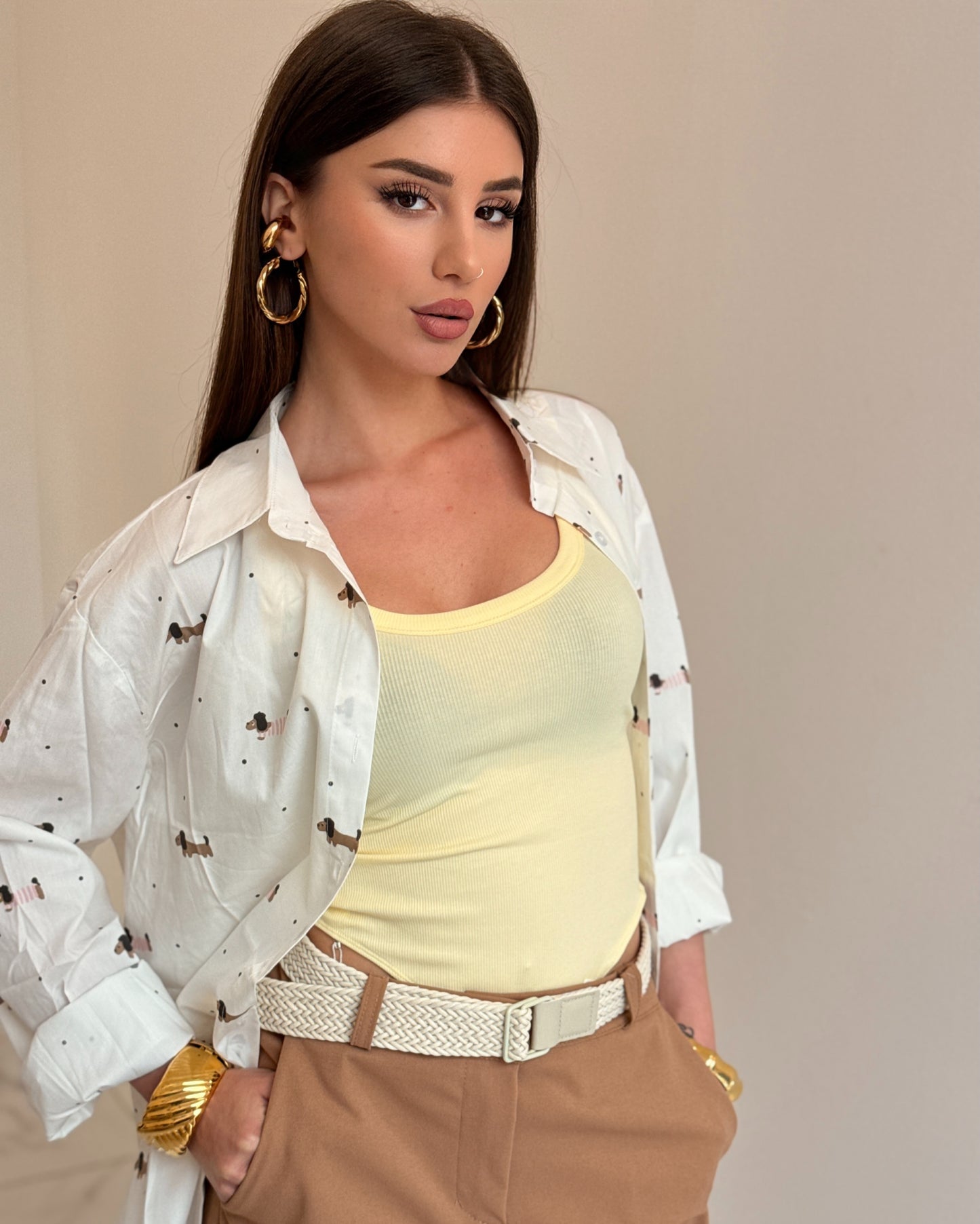 CAMICIA BASSOTTI ROSA