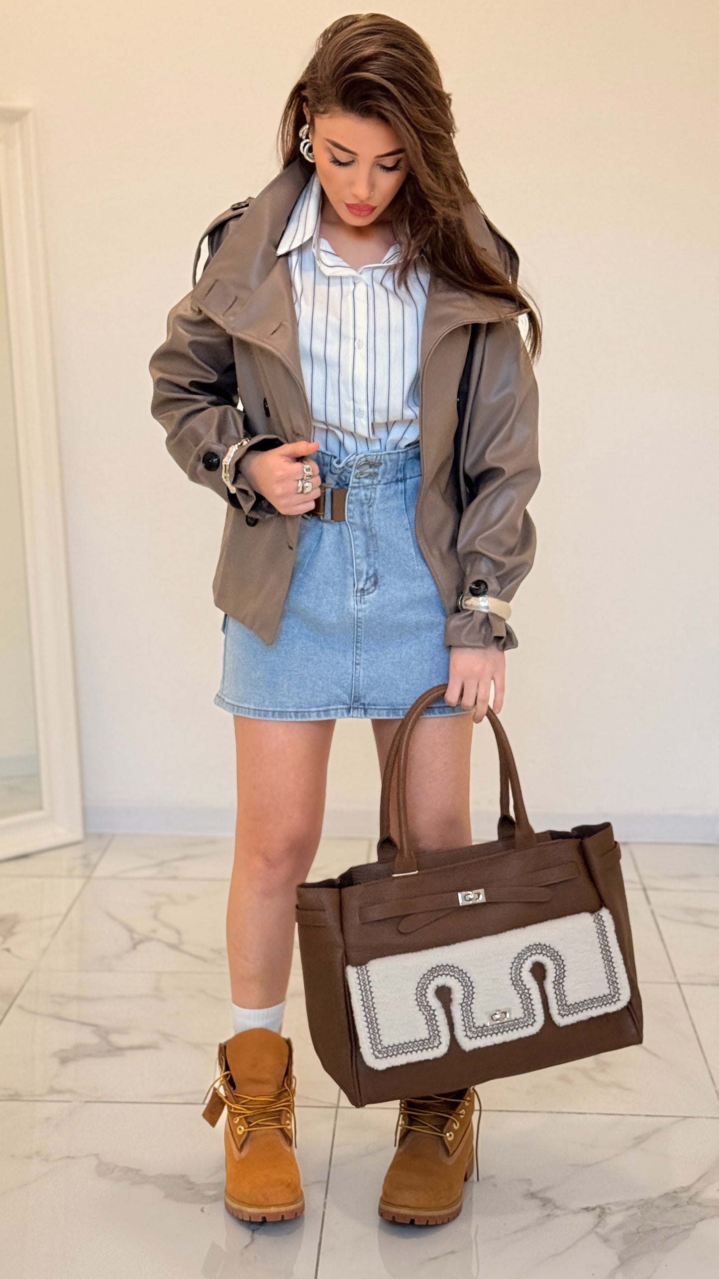 GIACCA PELLE MISSY TORTORA