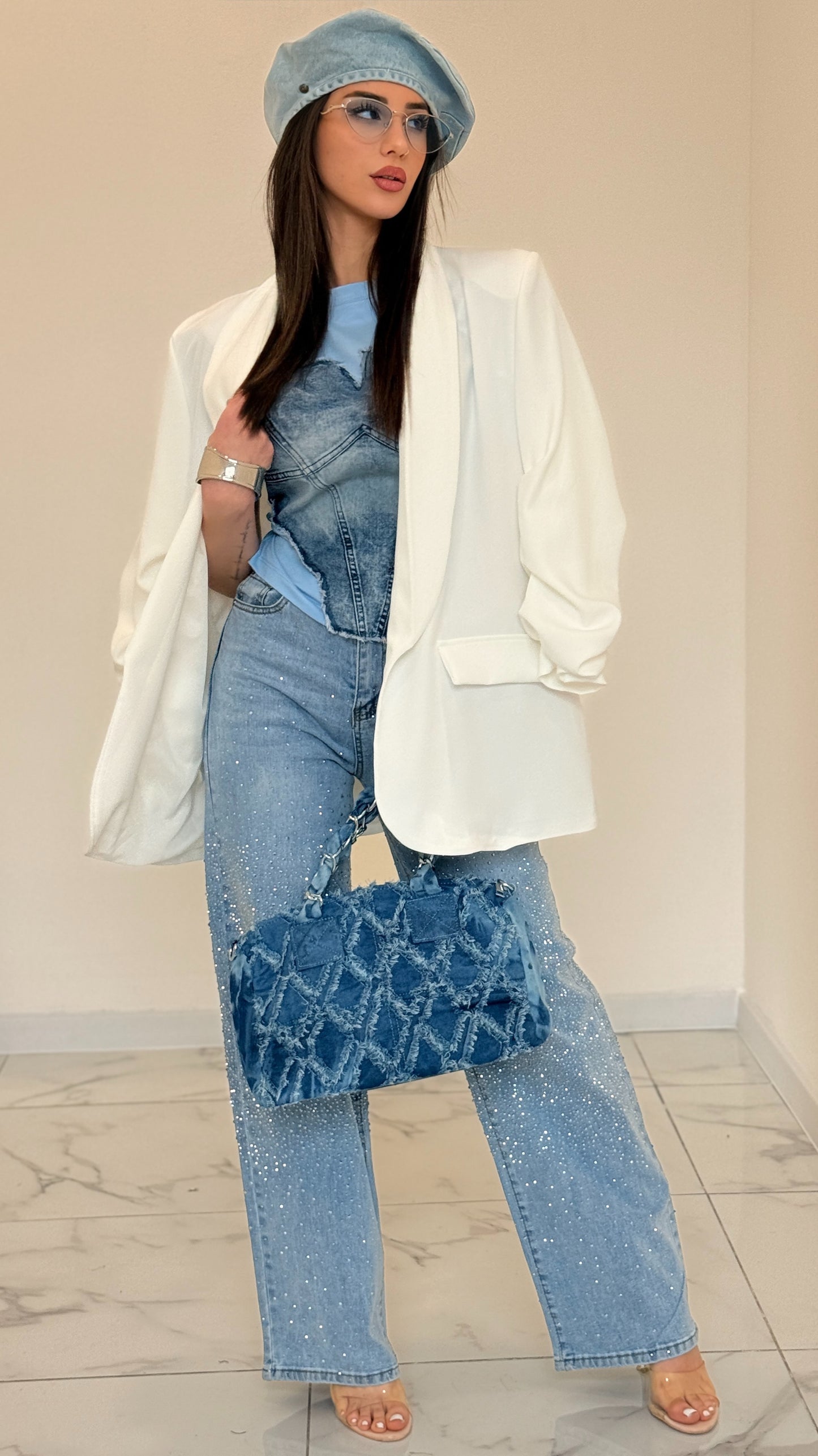 BLAZER BASIC BIANCO