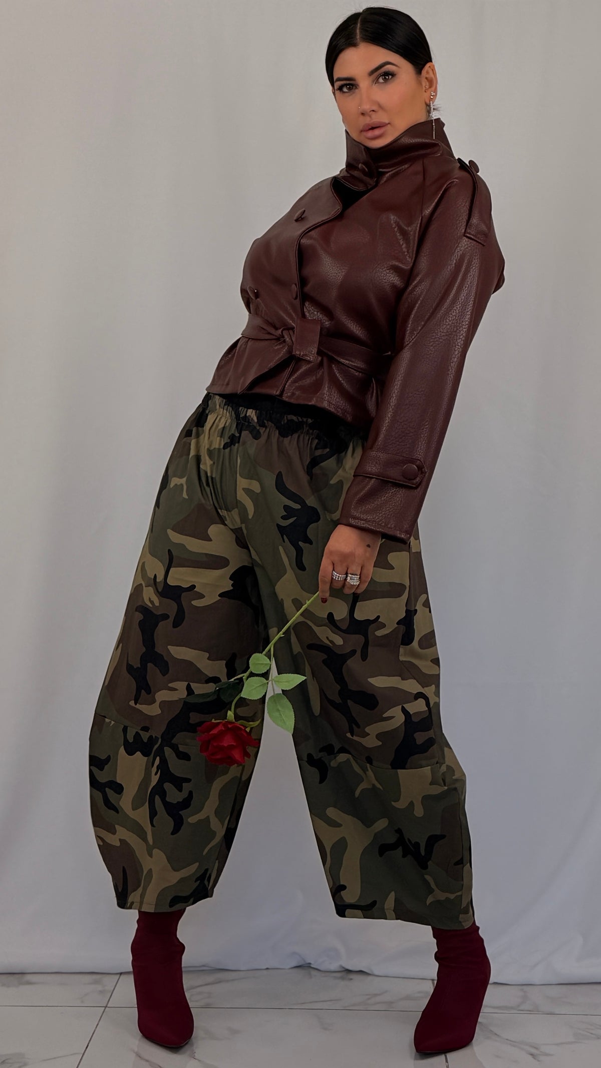 PANTA MILITARE CURVY