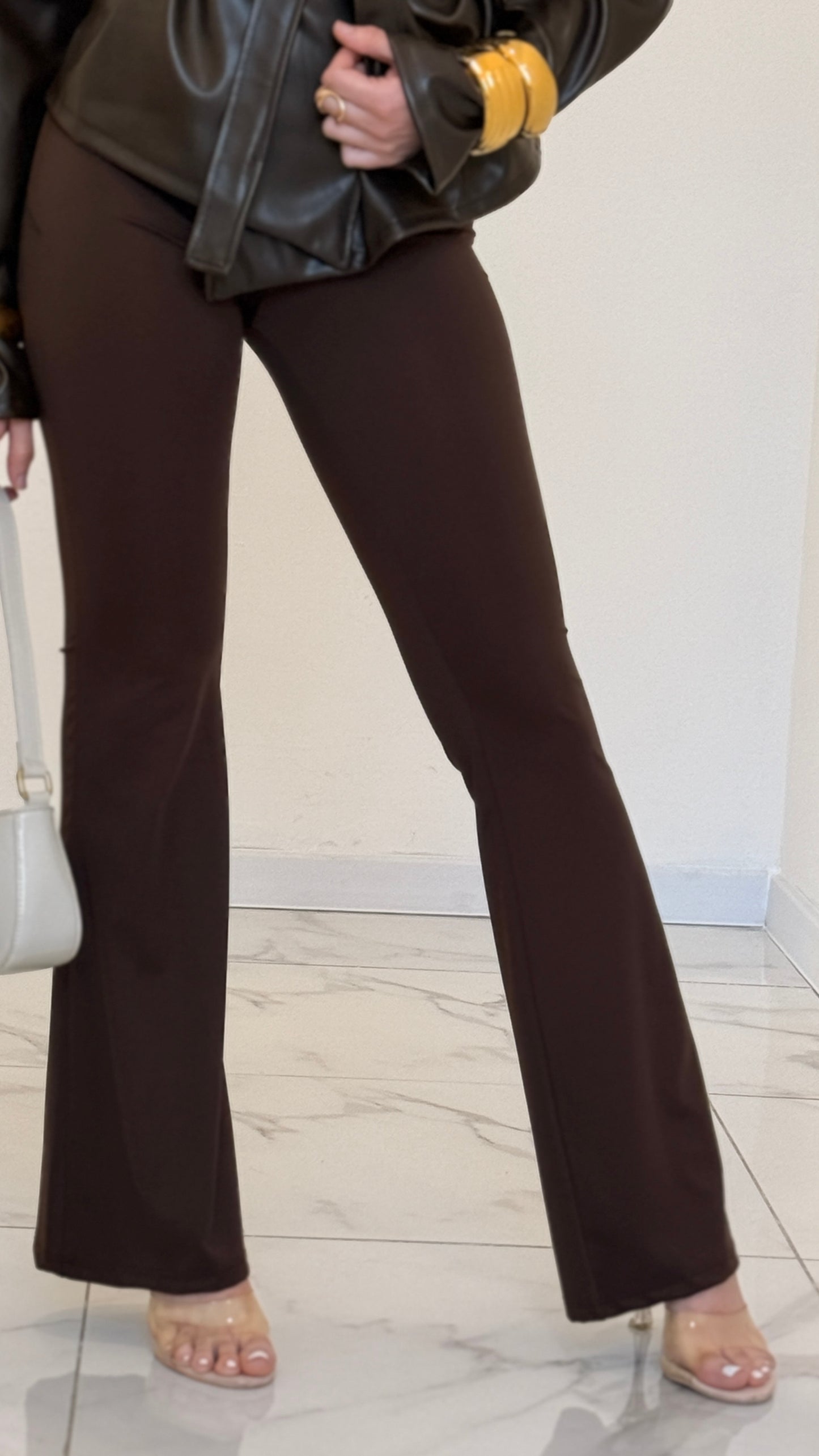 LEGGINS ZAMPA MARRONE