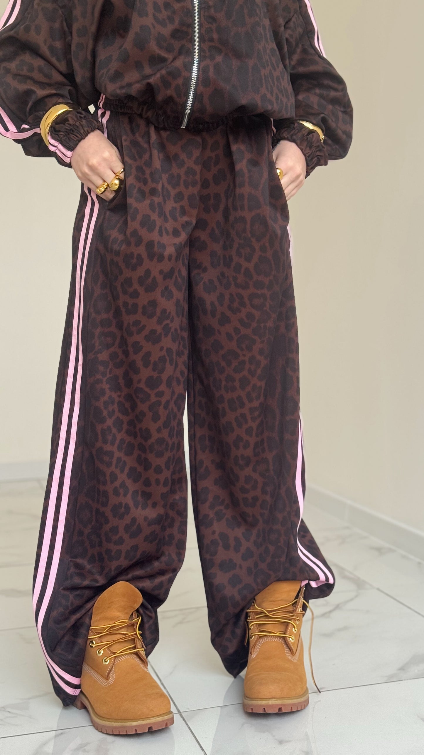 COMPLETO TUTA LEOPARD ROSA