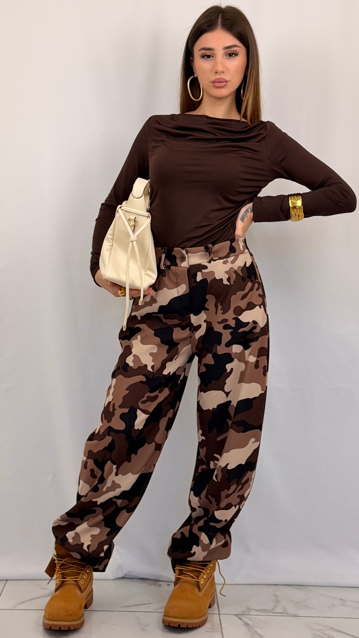 PANTA MILITARI BEIGE
