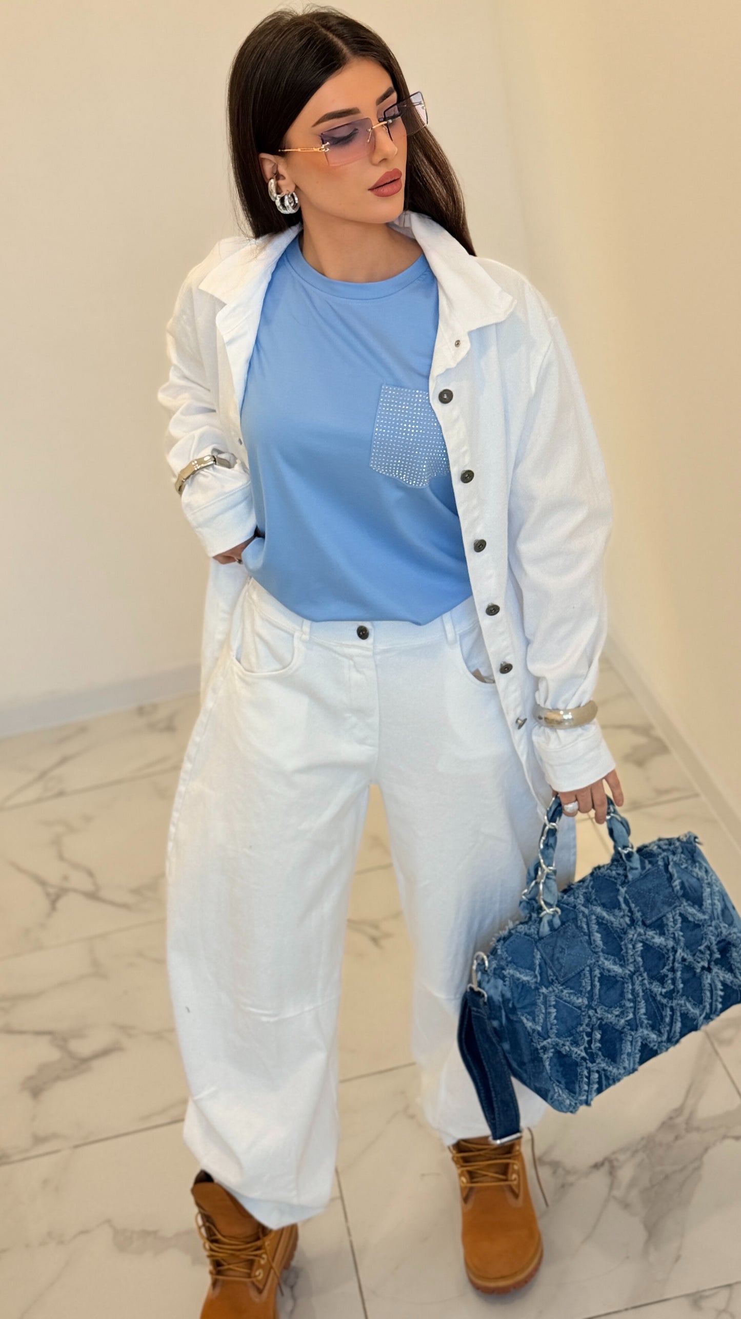 CAMICIA DENIM VICKY BIANCA