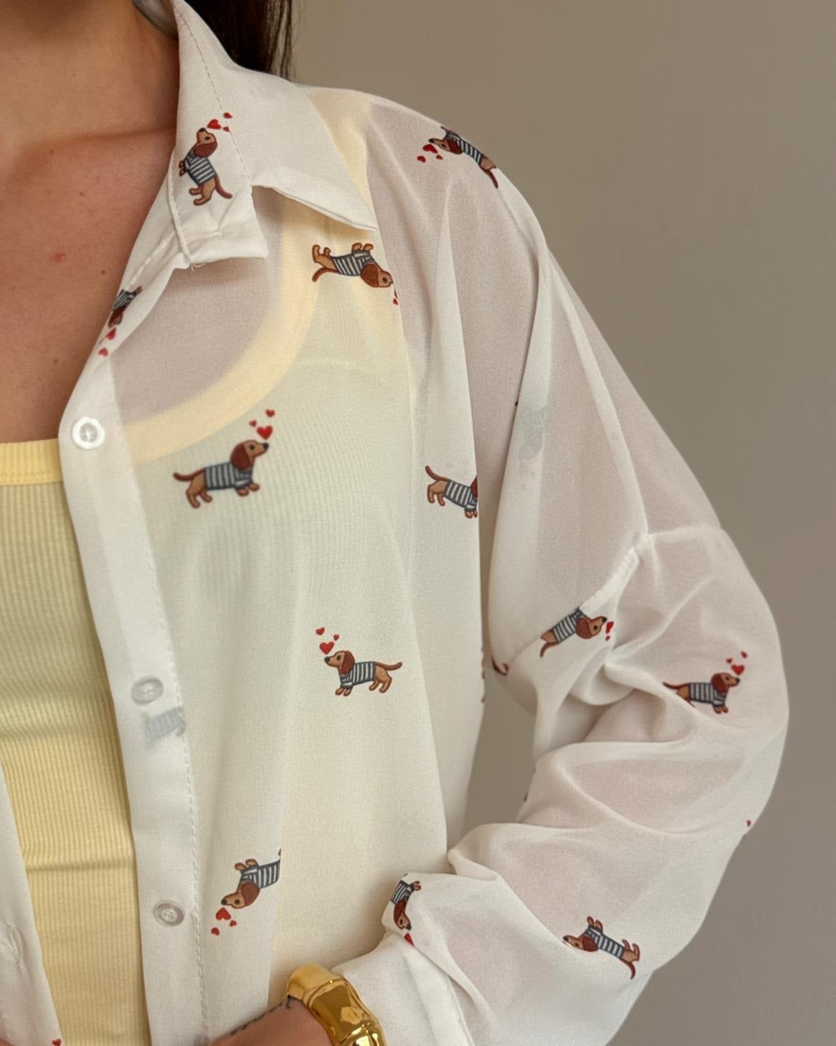 CAMICIA TRASPARENT BASSOTTI
