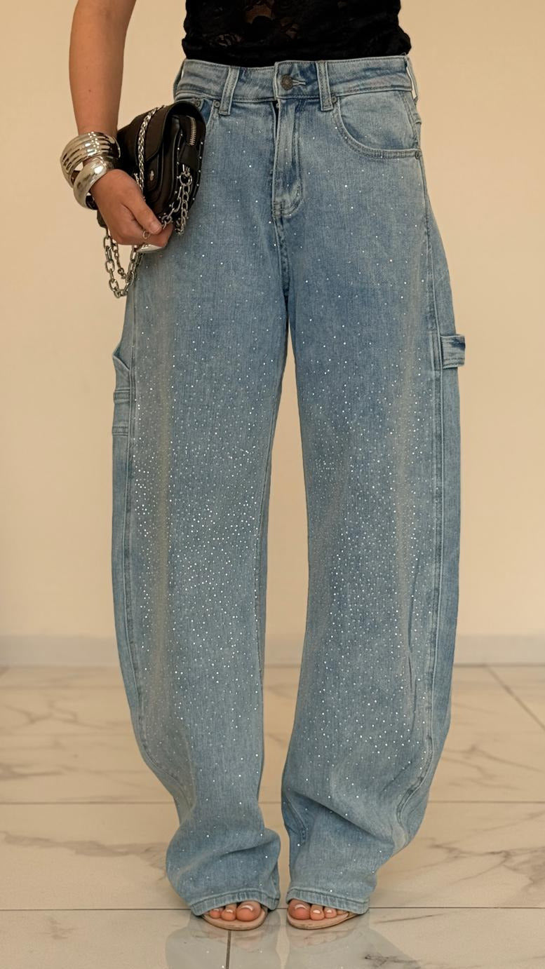 JEANS BAGGY SWAROVSKI