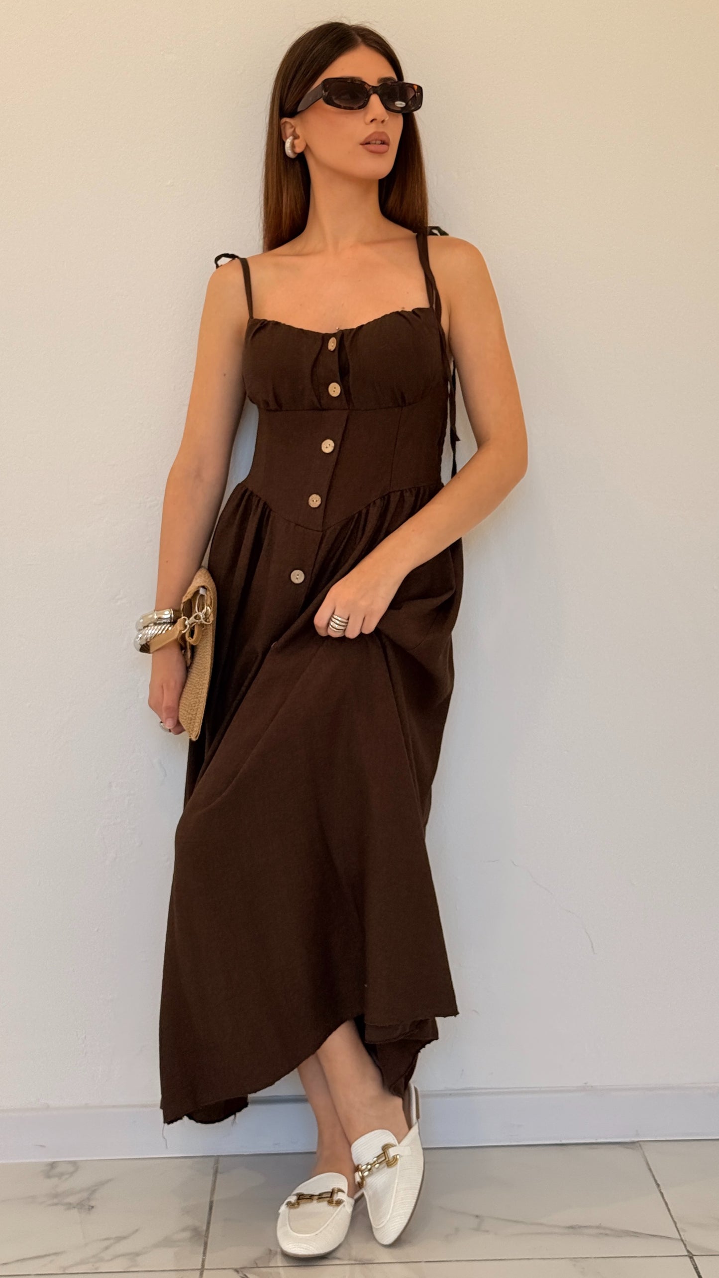 VESTITO BONNY MARRONE