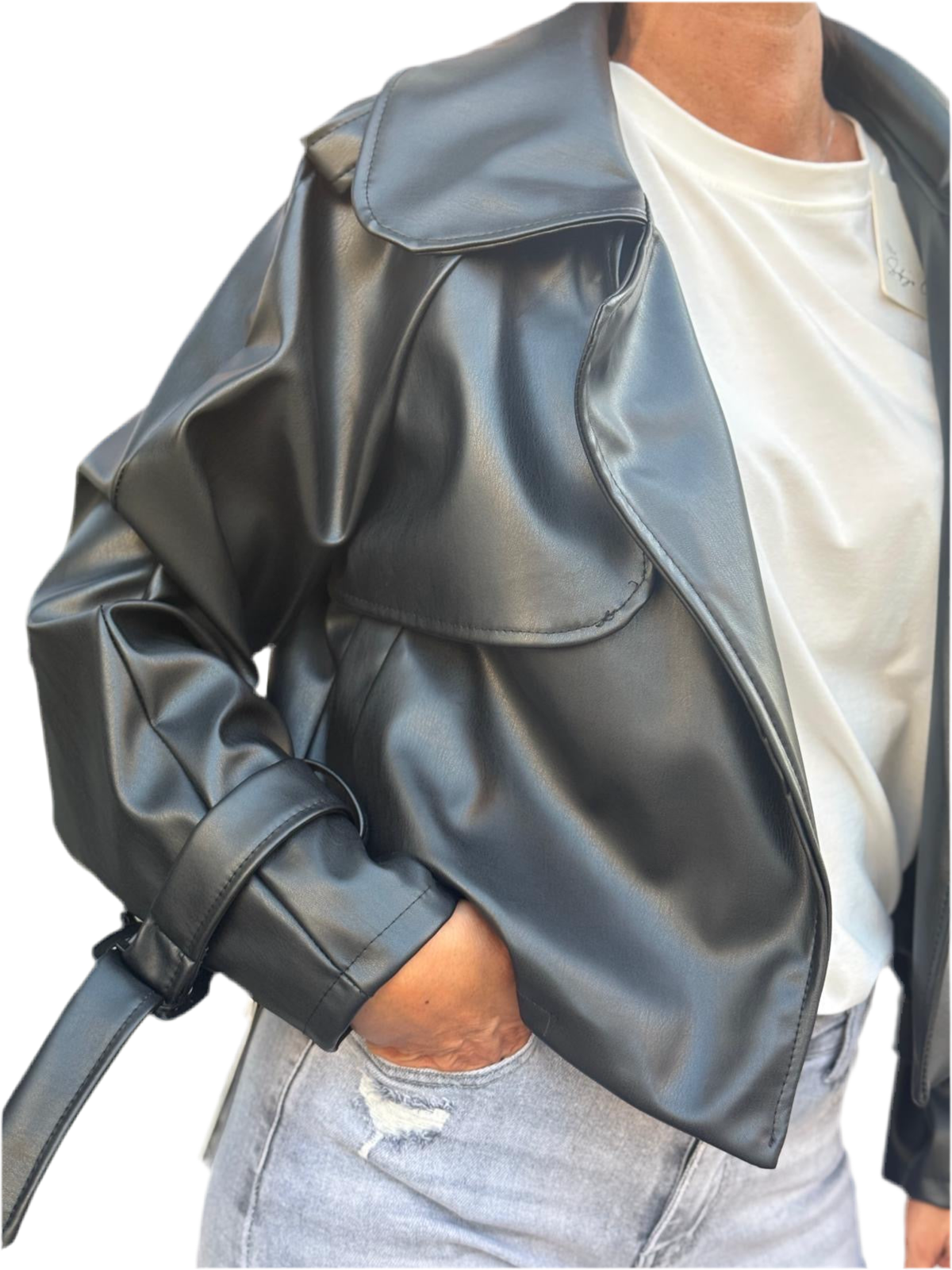 TRENCH CROP PELLE più varianti colore