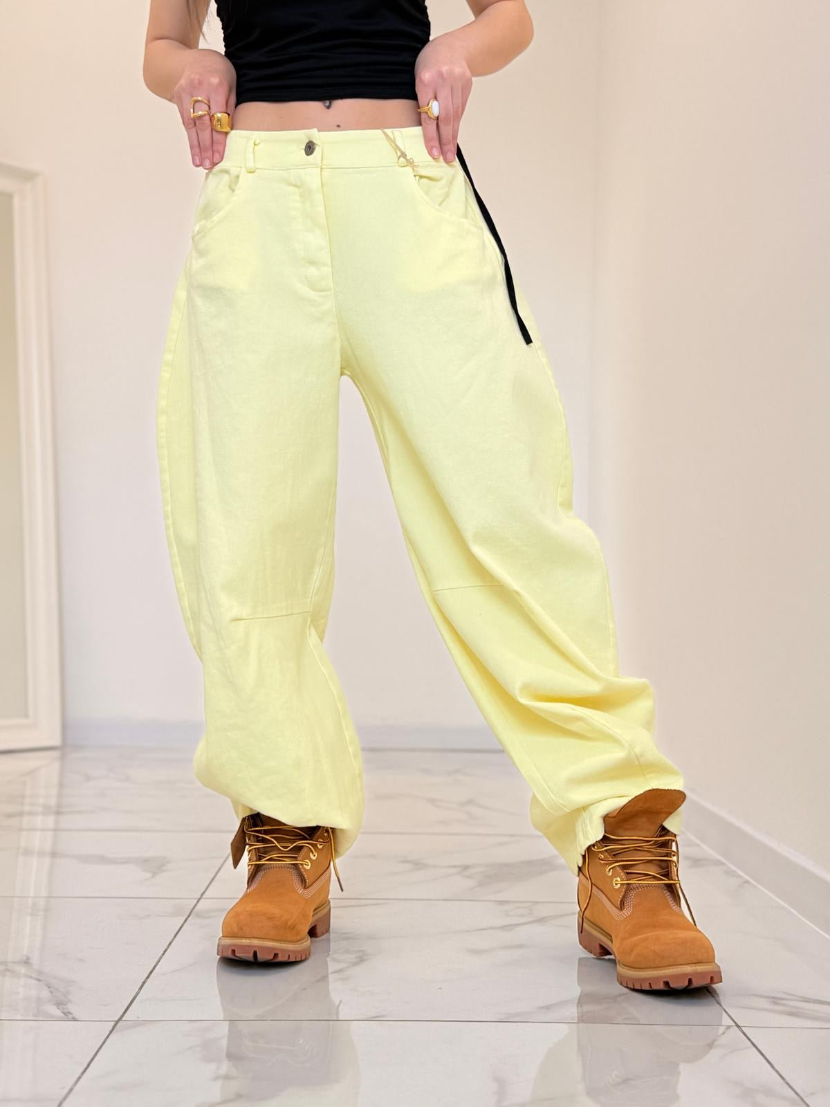 JEANS BAGGY AMIRA GIALLO