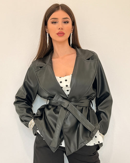 GIACCA PELLE EMMA NERA