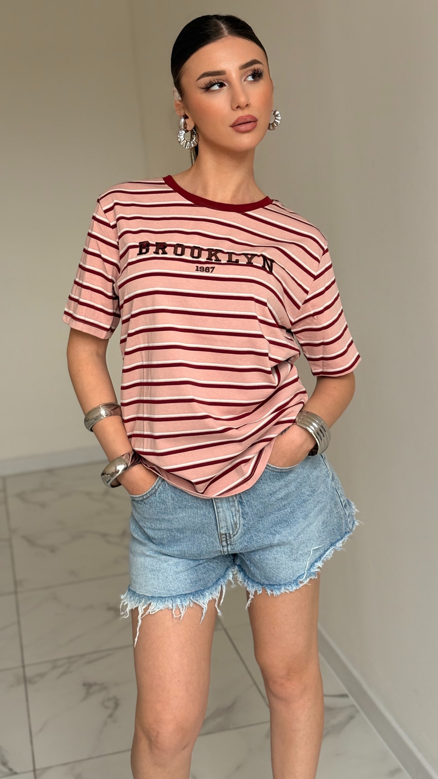 T-SHIRT BROOKLYN ROSA