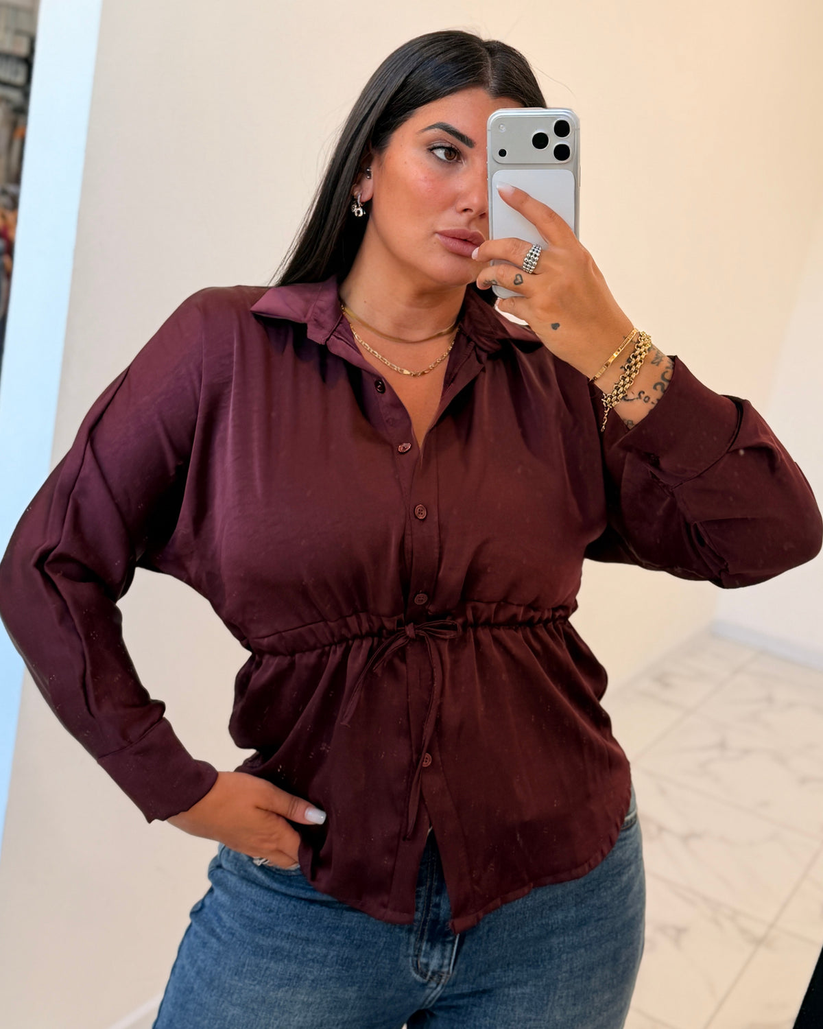 CAMICIA JESSIE BORDEAUX