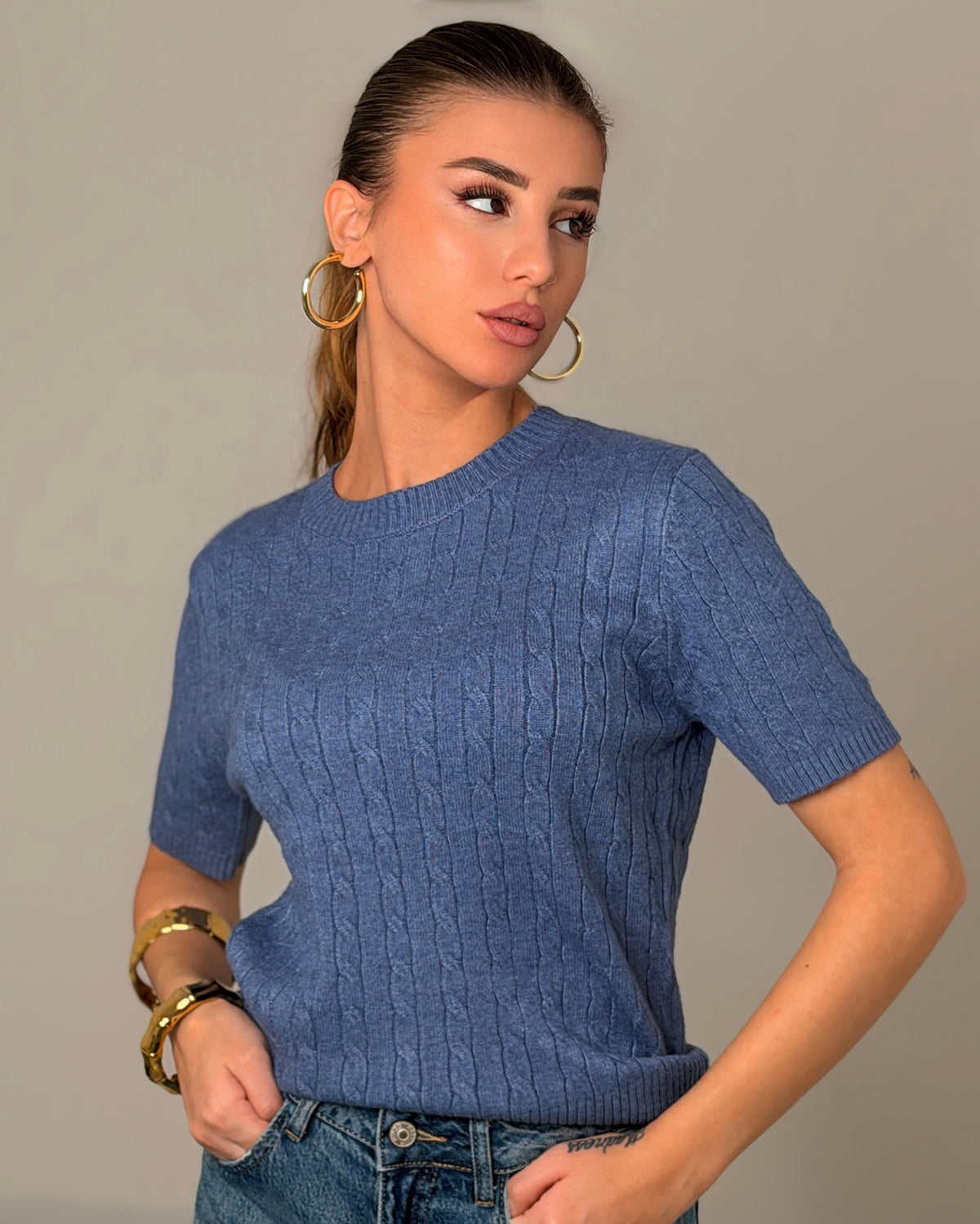 T-SHIRT TRECY AZZURRA