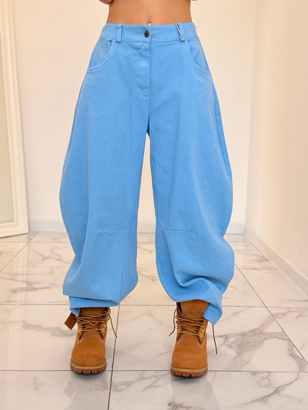 JEANS BAGGY AMIRA AZZURRO