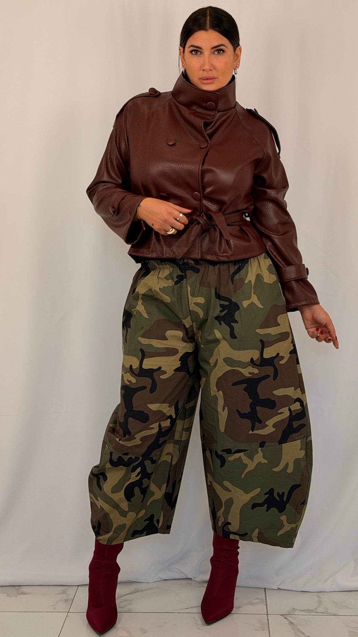 PANTA MILITARE CURVY