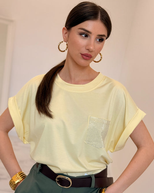T-SHIRT MIMI GIALLA