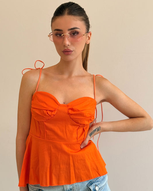 TOP KELLY ARANCIONE