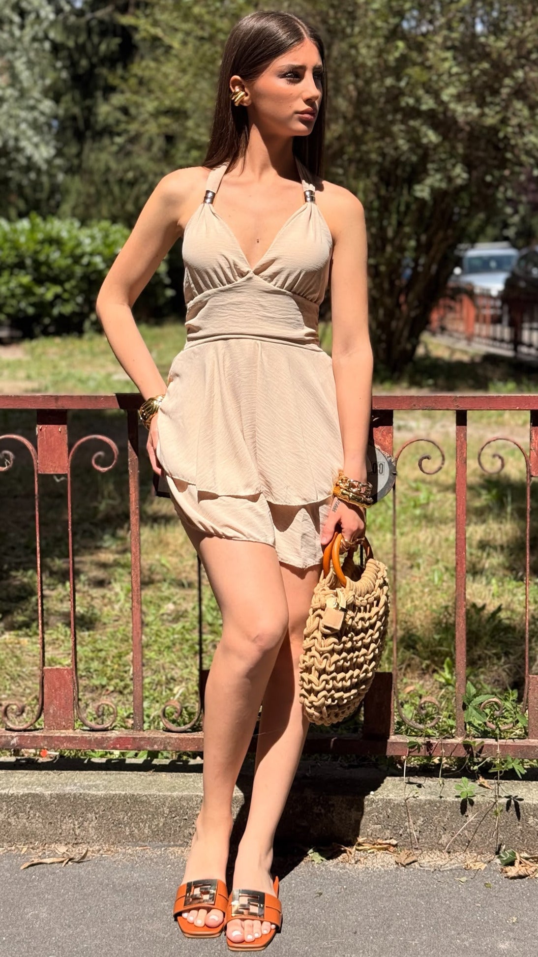 VESTITO GOLD BEIGE