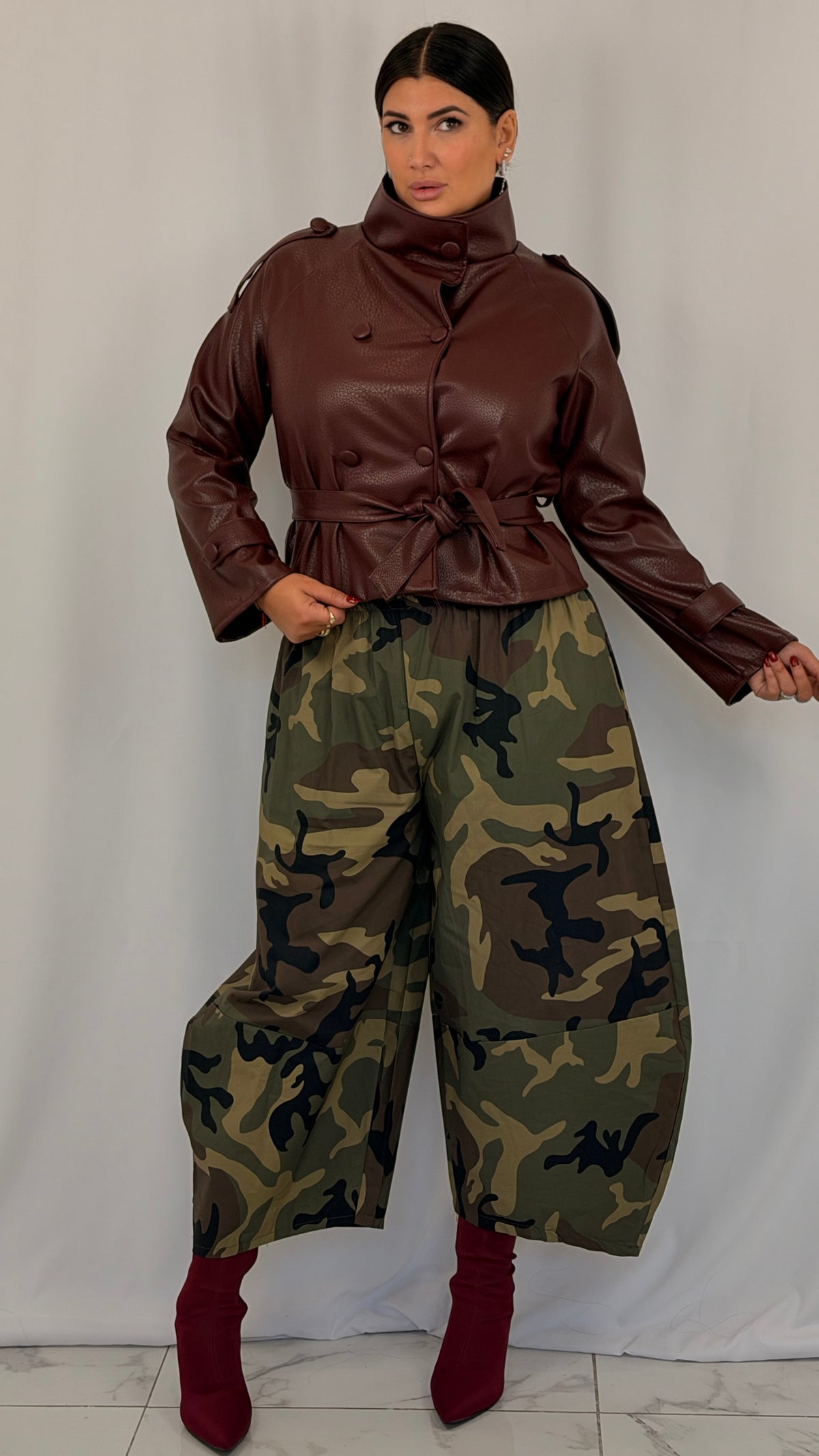 PANTA MILITARE CURVY