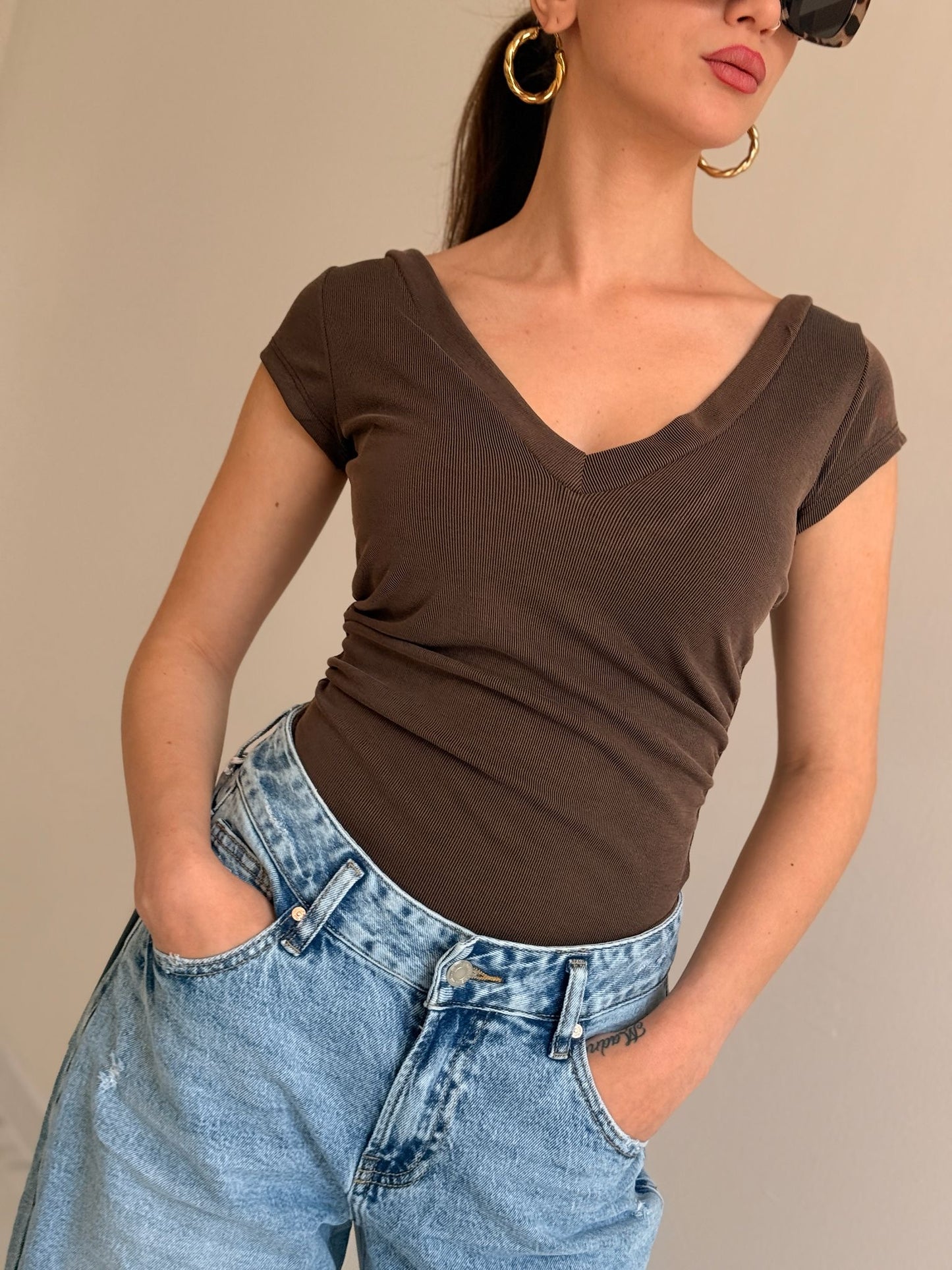T-SHIRT VENICE MARRONE