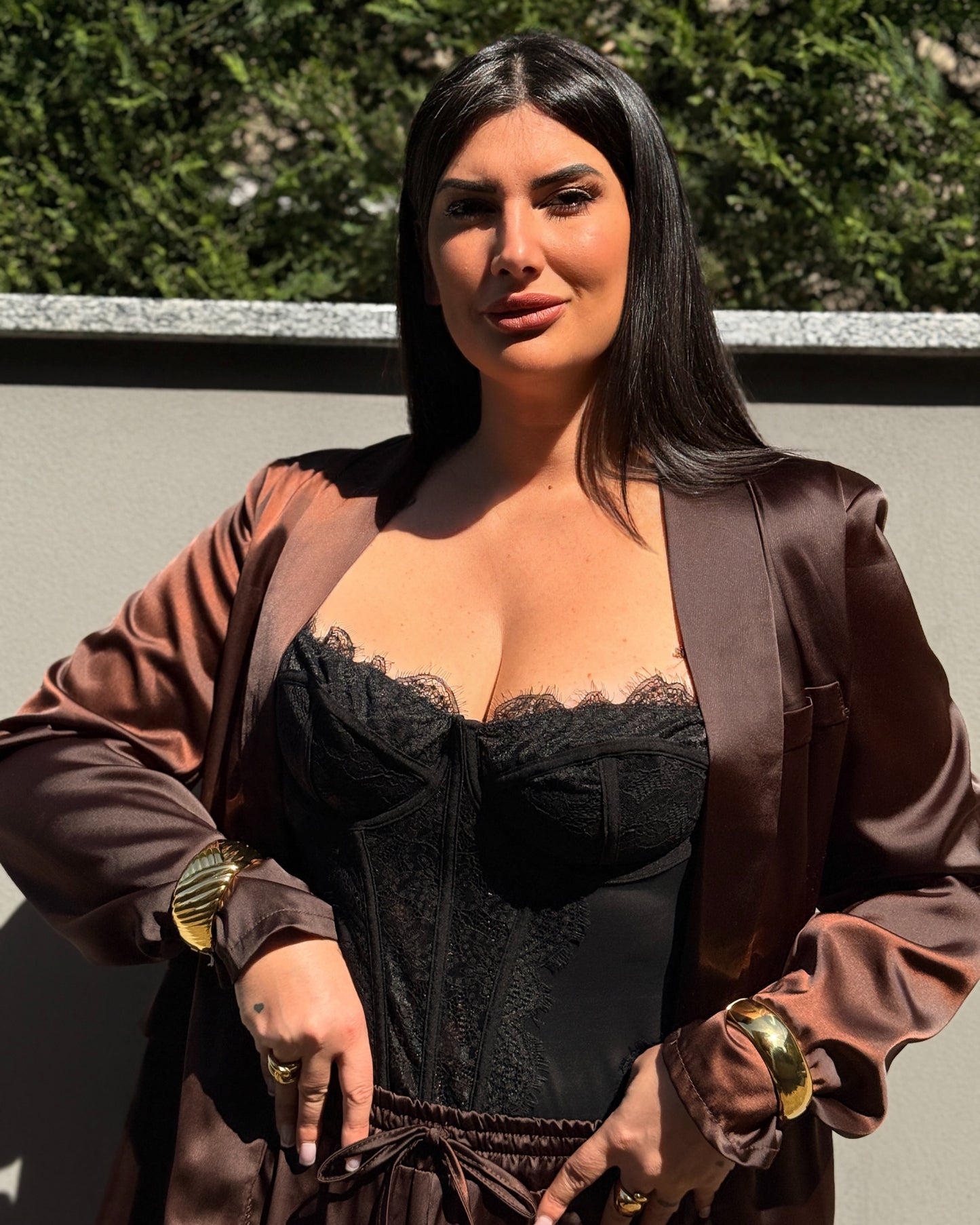TAILLEUR CALLIOPE CURVY MARRONE
