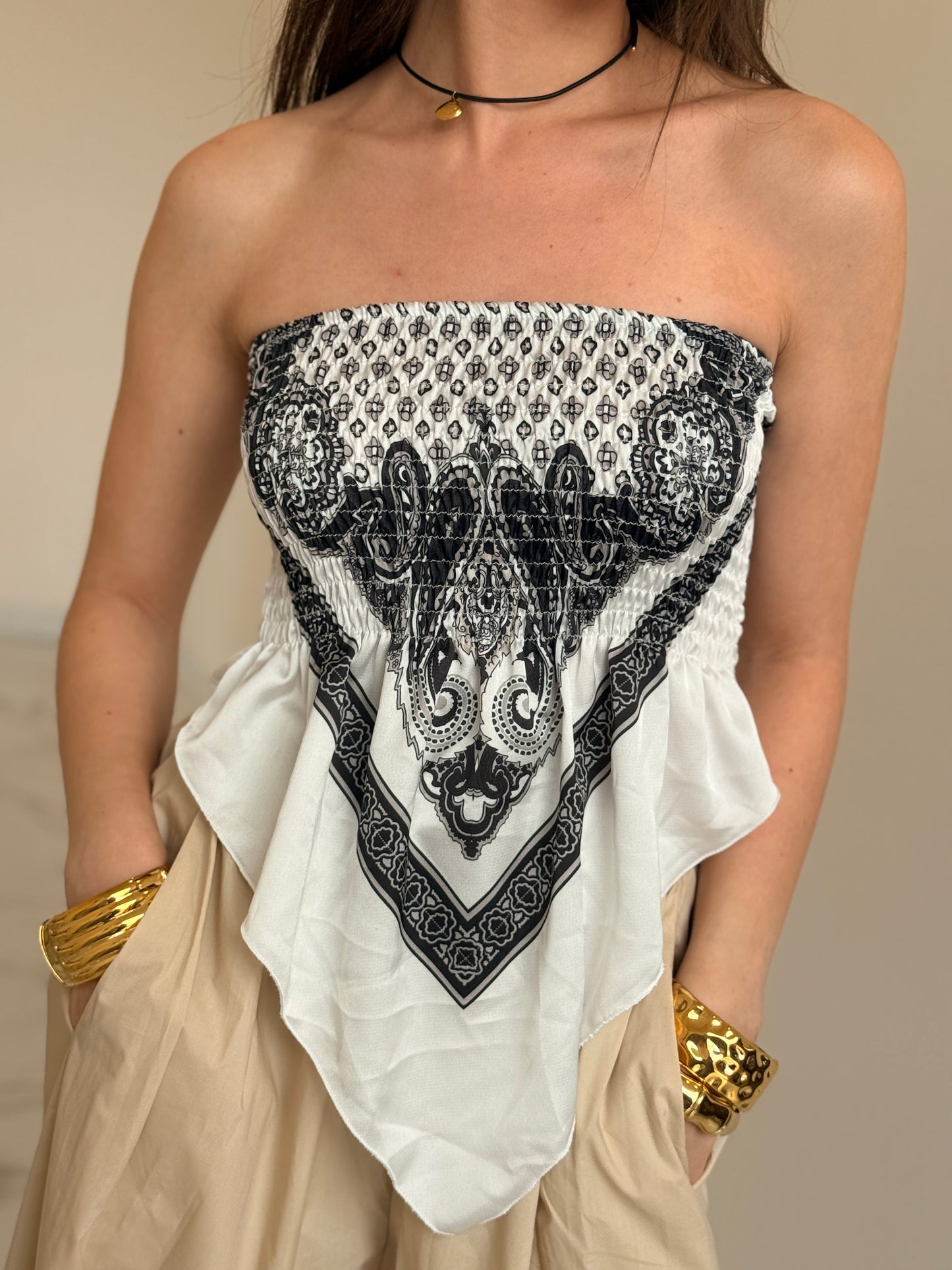 TOP BANDANA BIANCO