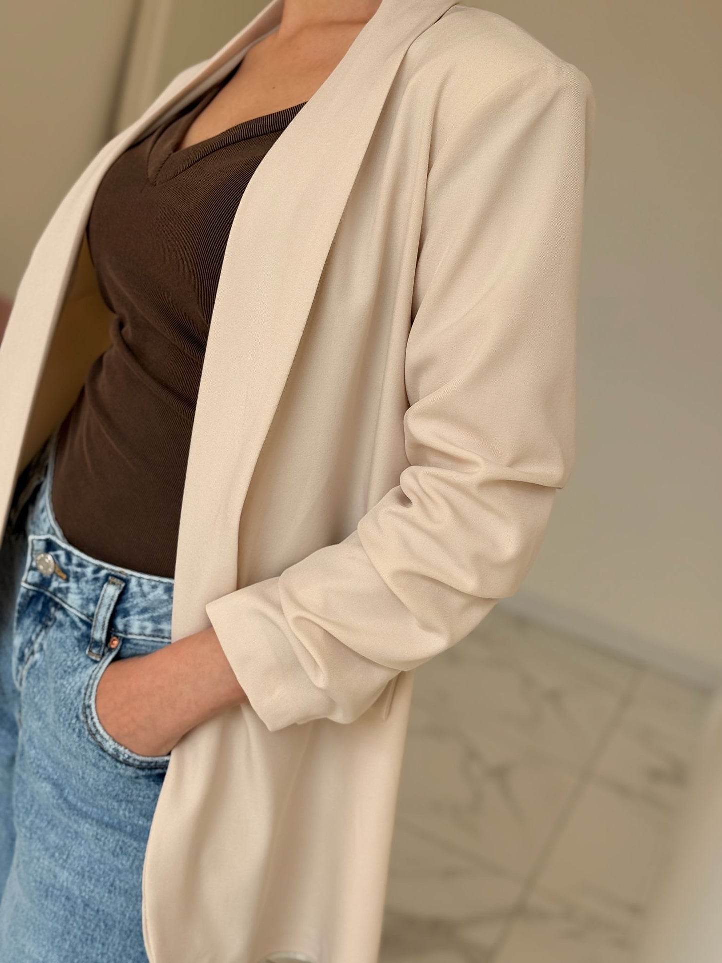BLAZER BASIC BEIGE