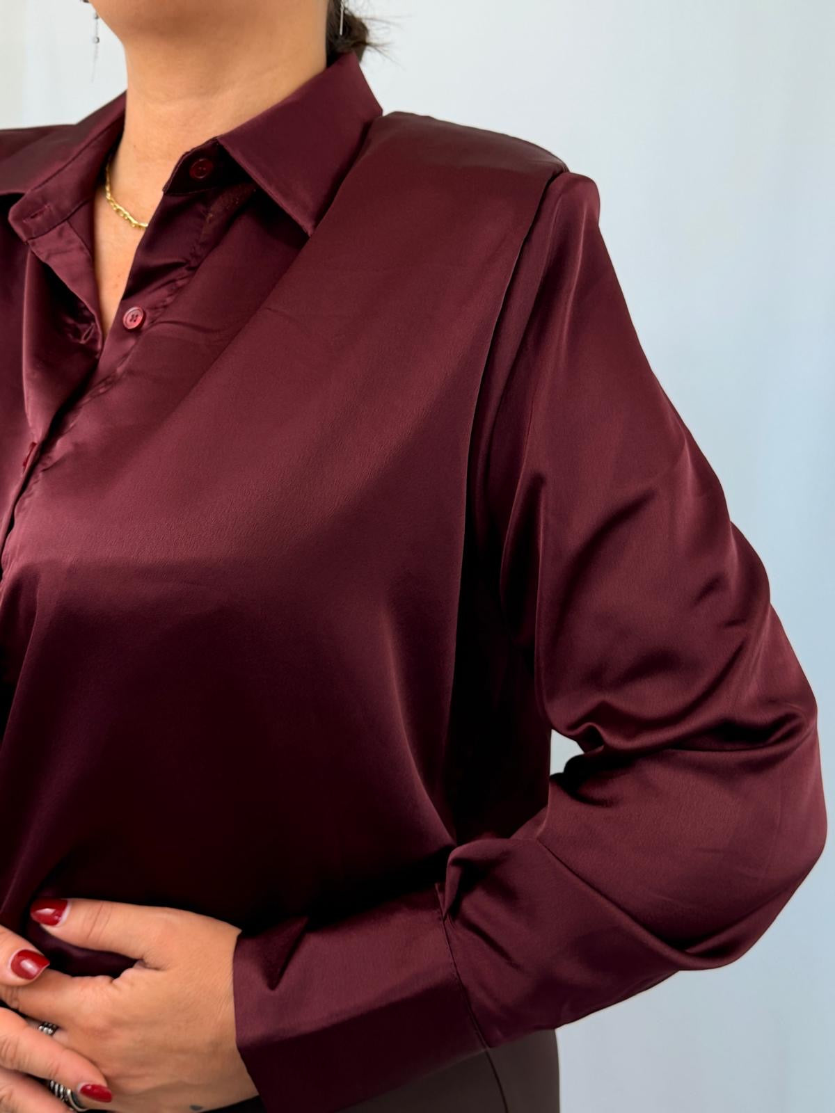 CAMICIA TAYDA CURVY BORDEAUX