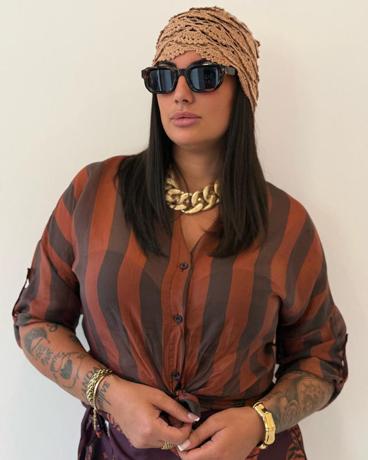 CAMICIA ROSY MARRONE