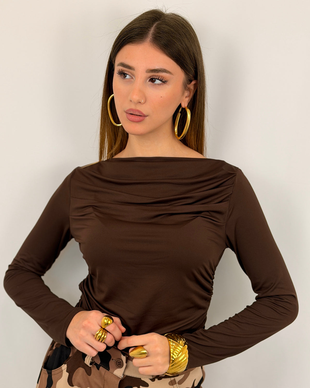 MAGLIA MIA MARRONE