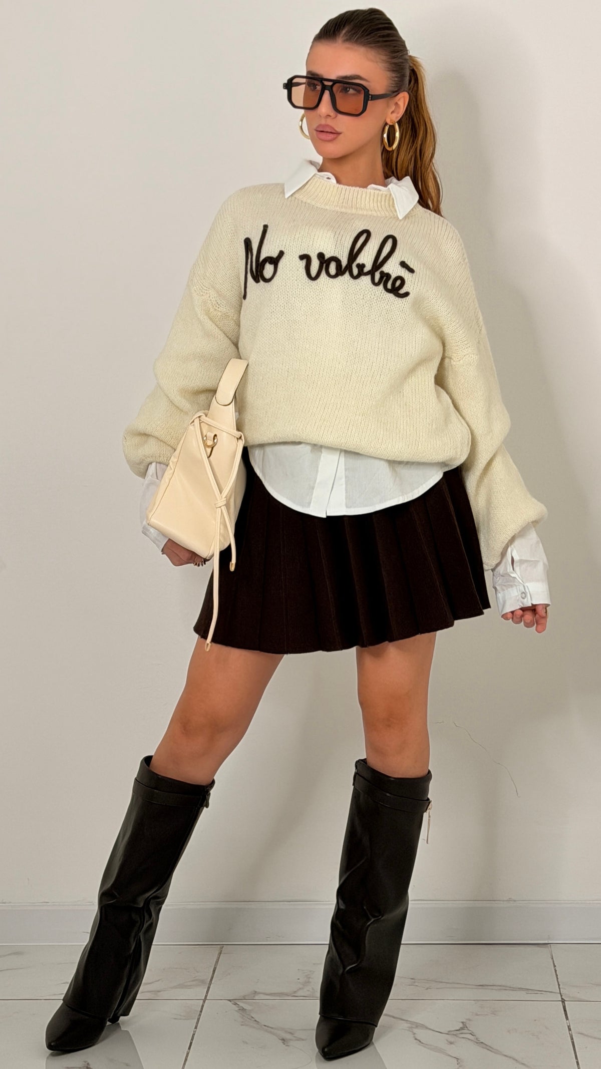 PULL NO VABBÈ BEIGE
