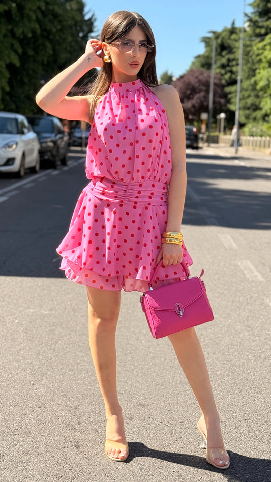 VESTITO POIS ROSA
