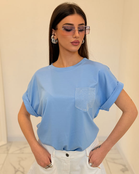 T-SHIRT MIMÍ AZZURRA