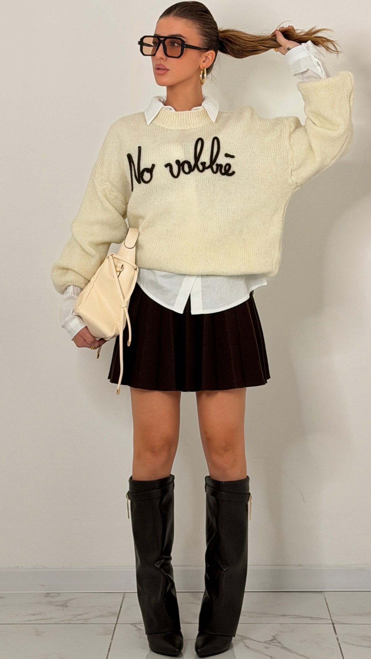 PULL NO VABBÈ BEIGE