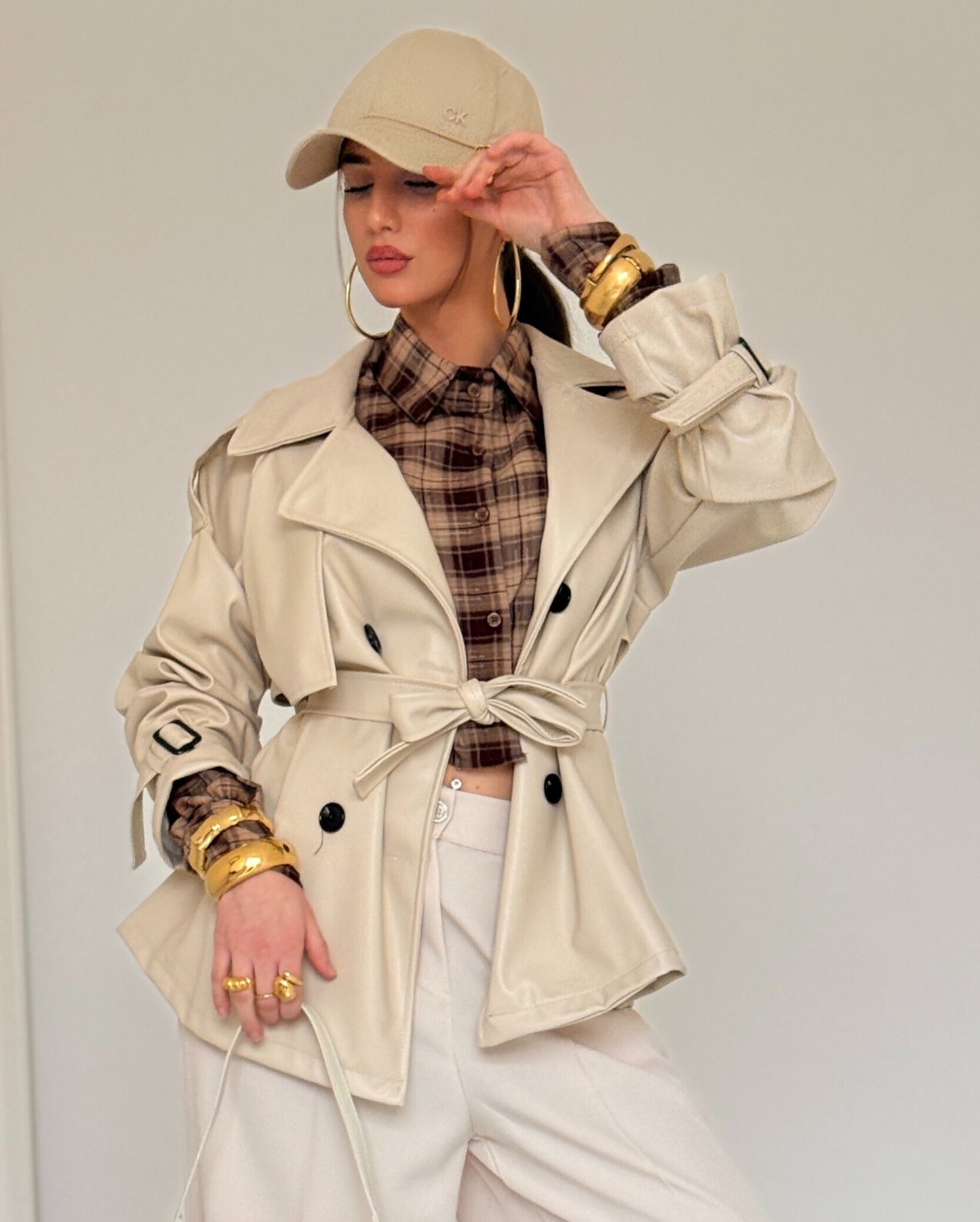 GIACCA IN PELLE COCO BEIGE